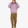 Ekologisk oversized-huva – pärlemorlila