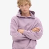 Ekologisk oversized-huva – pärlemorlila