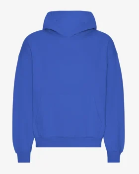 Ekologisk oversized-huva – safirblå