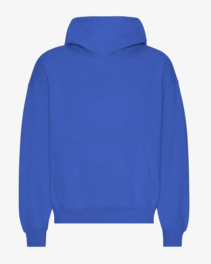 Ekologisk oversized-huva – safirblå