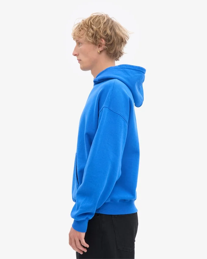 Ekologisk oversized-huva – safirblå