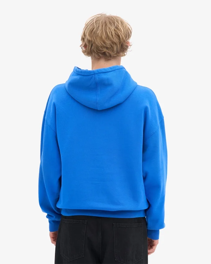 Ekologisk oversized-huva – safirblå
