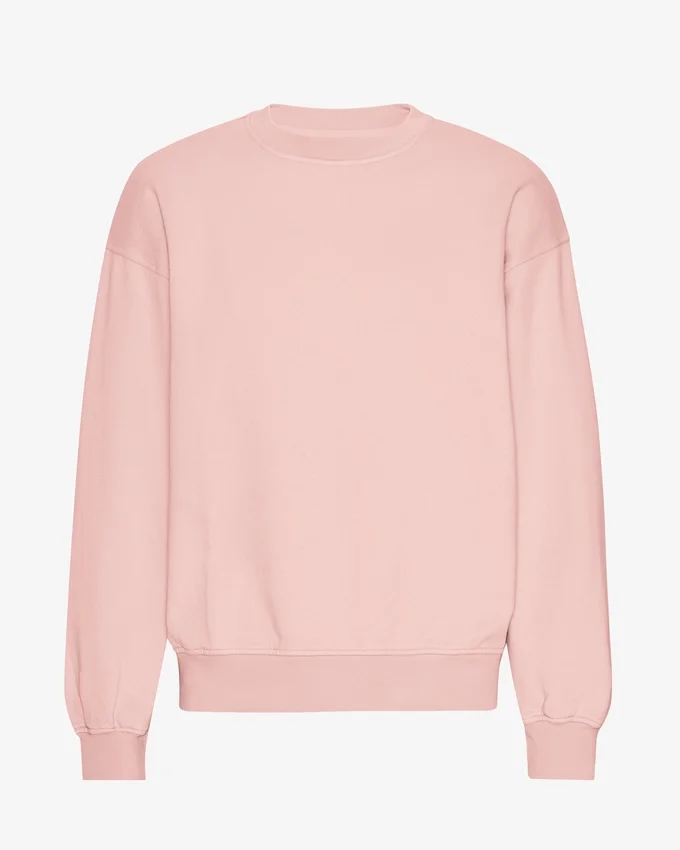 Ekologisk oversized-tröja – blekt rosa