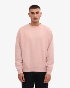 Ekologisk oversized-tröja – blekt rosa