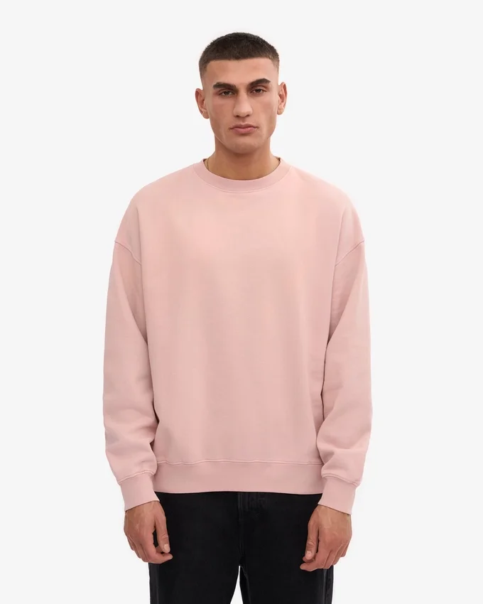 Ekologisk oversized-tröja – blekt rosa