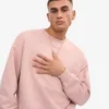 Ekologisk oversized-tröja – blekt rosa