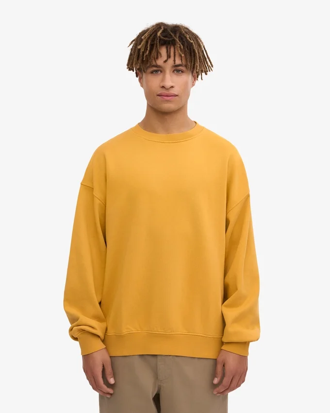 Ekologisk oversized-tröja – bränd gul