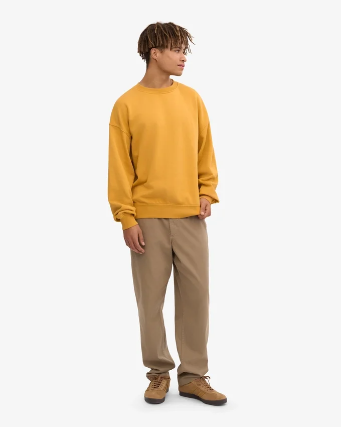 Ekologisk oversized-tröja – bränd gul