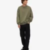 Ekologisk oversized-tröja – dammig olivgrön