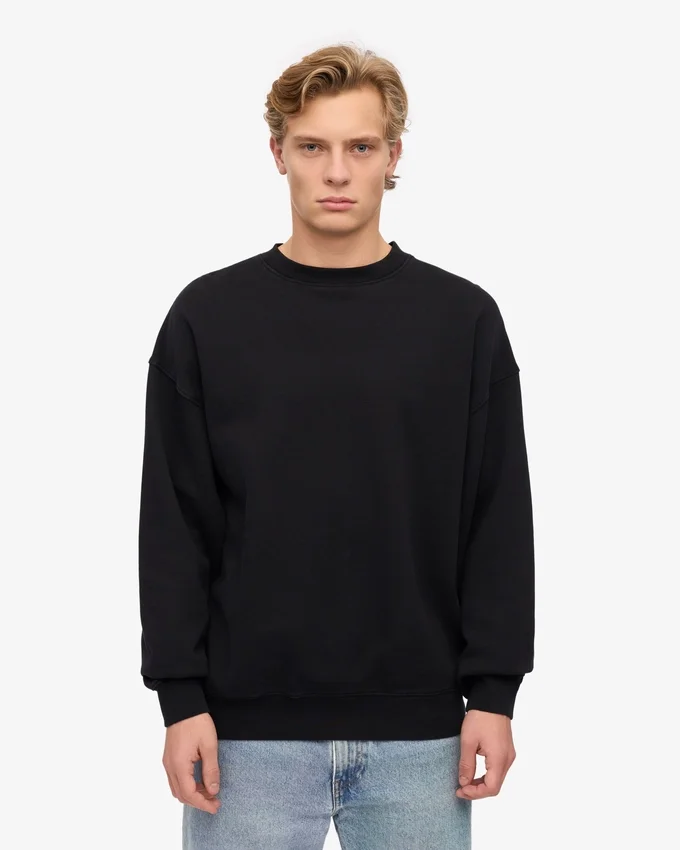 Ekologisk oversized-tröja – djupsvart
