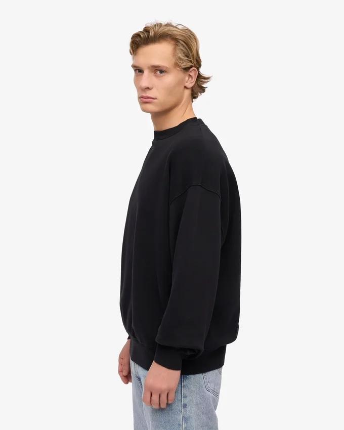 Ekologisk oversized-tröja – djupsvart
