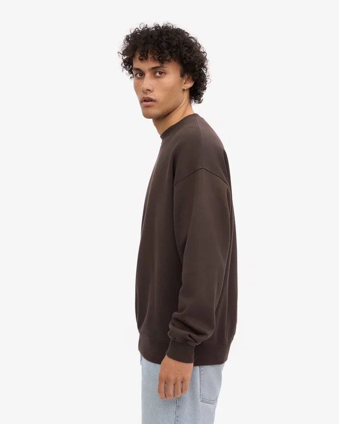 Ekologisk oversized-tröja – kaffebrun