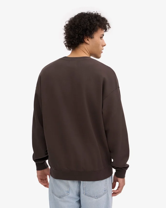 Ekologisk oversized-tröja – kaffebrun