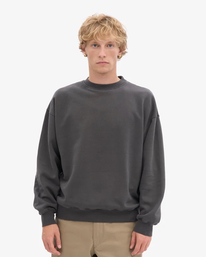 Ekologisk oversized-tröja – lavagrå