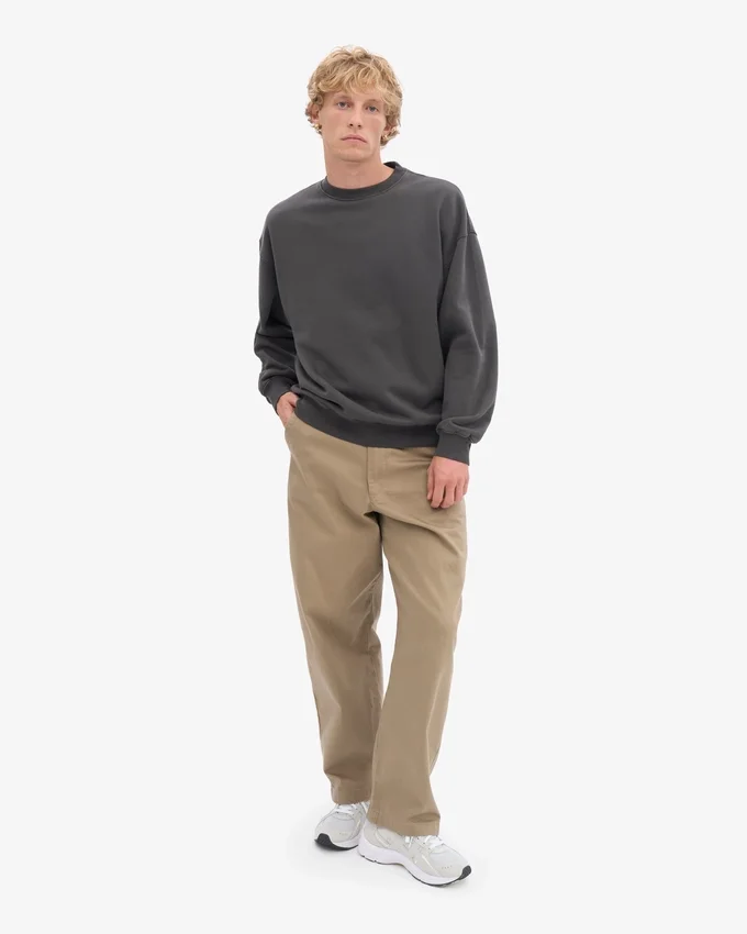 Ekologisk oversized-tröja – lavagrå