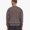 Ekologisk oversized-tröja med rund hals – blekt lera