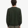 Ekologisk oversized-tröja med rund hals – jaktgrön