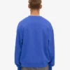 Ekologisk oversized tröja med rund hals – safirblå