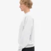 Ekologisk oversized-tröja med rund hals – Snow Melange