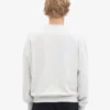 Ekologisk oversized-tröja med rund hals – Snow Melange