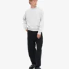 Ekologisk oversized-tröja med rund hals – Snow Melange
