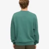 Ekologisk oversized-tröja med rund hals – tallgrön