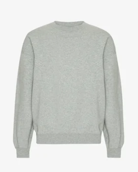 Ekologisk oversized-tröja – melerad grå