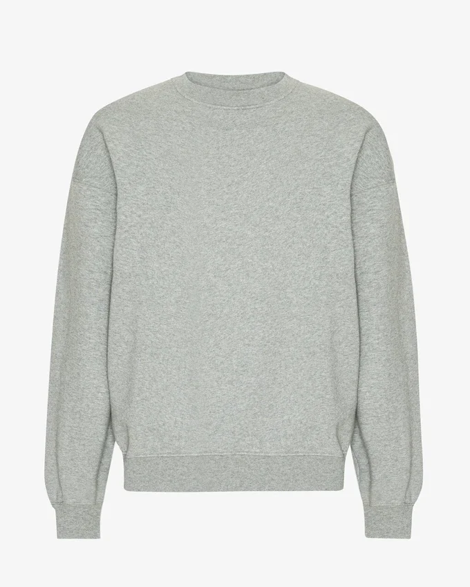 Ekologisk oversized-tröja – melerad grå