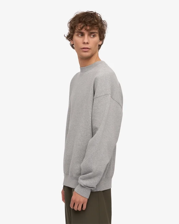 Ekologisk oversized-tröja – melerad grå