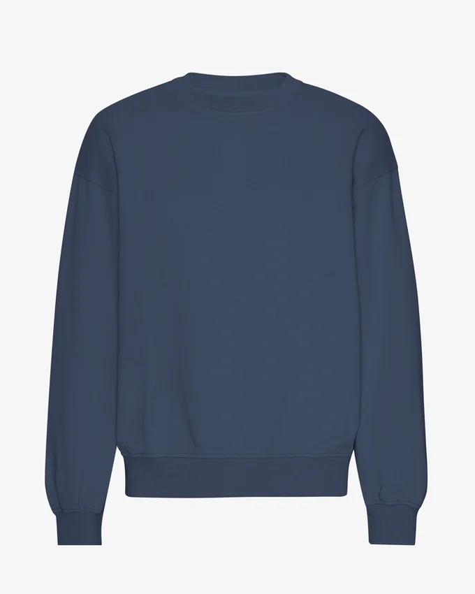 Ekologisk oversized-tröja – petrolblå