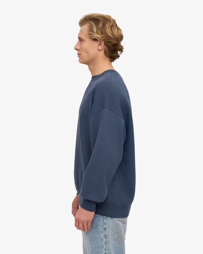 Ekologisk oversized-tröja – petrolblå