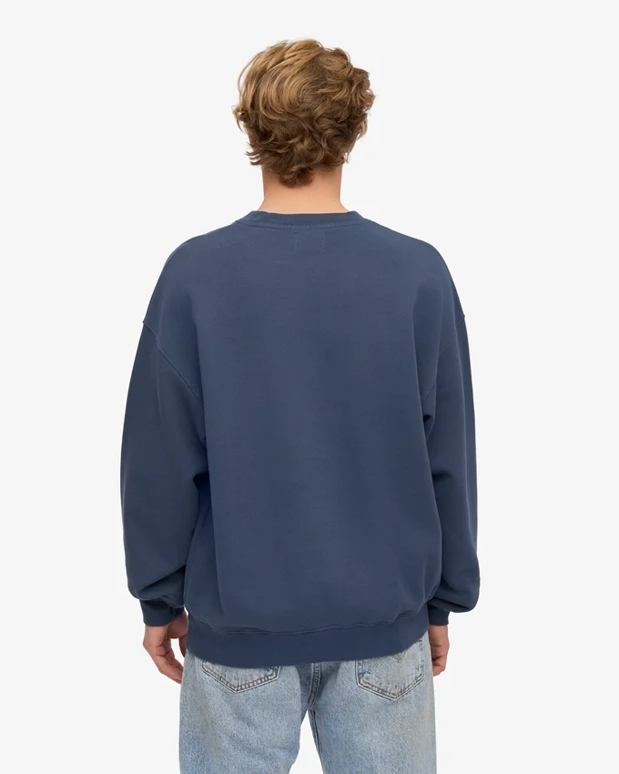 Ekologisk oversized-tröja – petrolblå