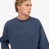 Ekologisk oversized-tröja – petrolblå
