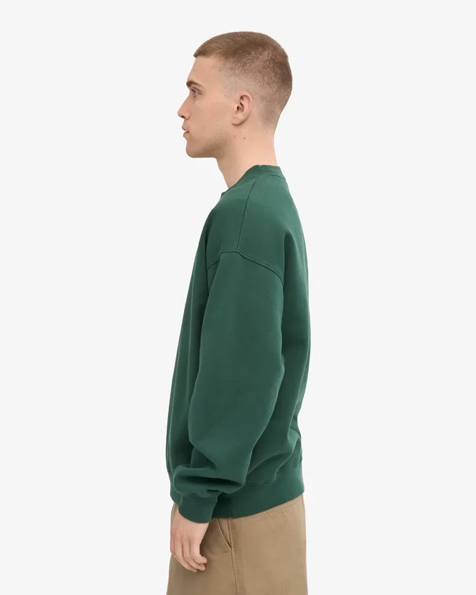 Ekologisk oversized-tröja – smaragdgrön