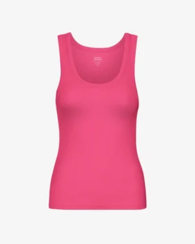 Ekologisk ribbad linne för dam – Bubblegum Pink