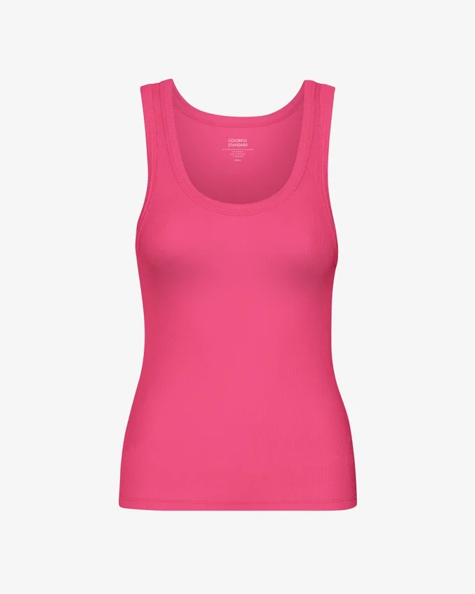 Ekologisk ribbad linne för dam – Bubblegum Pink