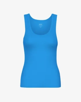 Ekologisk ribbad linne för damer – Pacific Blue