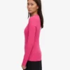 Ekologisk ribbad långärmad T-shirt för dam – Bubblegum Pink