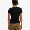 Ekologisk ribbad T-shirt – djupsvart