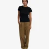 Ekologisk ribbad T-shirt – djupsvart