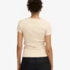 Ekologisk ribbad T-shirt – elfenbensvit