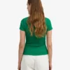 Ekologisk ribbad T-shirt – kellygrön