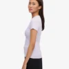 Ekologisk ribbad T-shirt – ljus lavendel