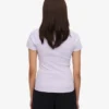 Ekologisk ribbad T-shirt – ljus lavendel
