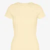 Ekologisk ribbad T-shirt – mjukgul