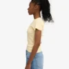 Ekologisk ribbad T-shirt – mjukgul