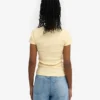 Ekologisk ribbad T-shirt – mjukgul