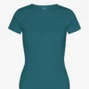 Ekologisk ribbad T-shirt – Ocean Green