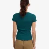 Ekologisk ribbad T-shirt – Ocean Green