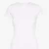 Ekologisk ribbad T-shirt – optiskt vit